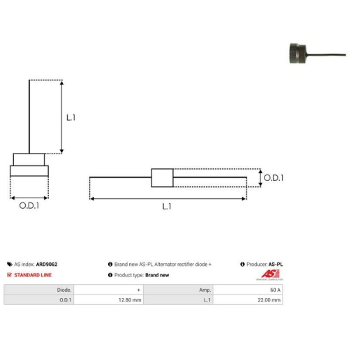 AS-PL Gleichrichter, Generator AS ARD9062