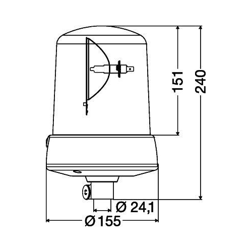 HELLA Rundumkennleuchte KL 7000 2RL 008 063-001