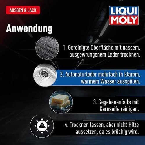 Poliertuch LIQUI MOLY 1596 Autonaturleder Pflegemittel Leder Natur 1 St&uuml;ck