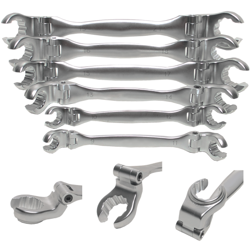 Bremsleitungsschl&uuml;sselsatz, 6-teilig Set Sortiment SW Stahl 01488L