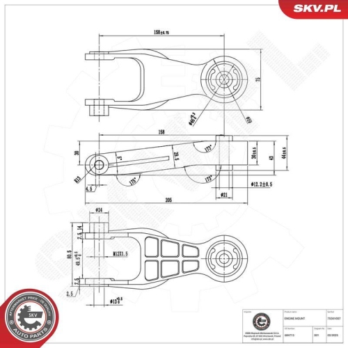 ESEN SKV Lagerung, Motor 75SKV007