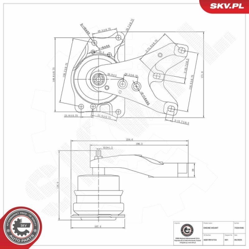 ESEN SKV Lagerung, Motor 75SKV046