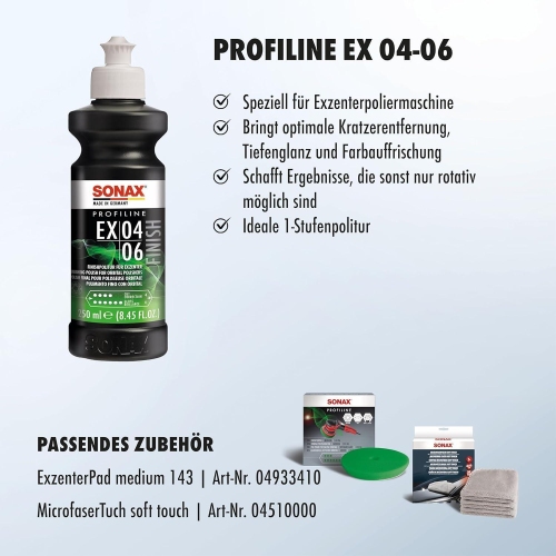 Lackpflege, Lackpolitur, Poliermittel SONAX 02421410 PROFILINE EX 04-06 250ml
