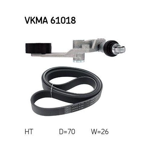 SKF Keilrippenriemensatz VKMA 61018