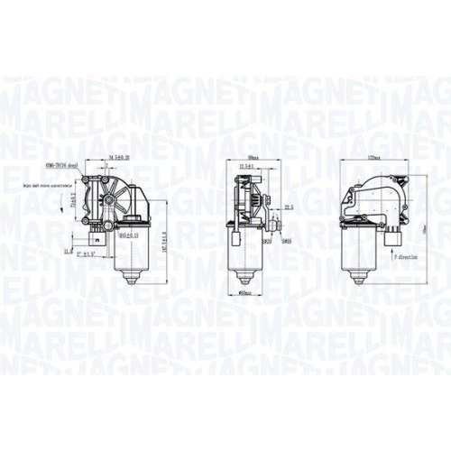 MAGNETI MARELLI Wischermotor 064373010010