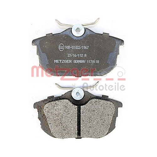 METZGER Bremsbelagsatz, Scheibenbremse 1170118