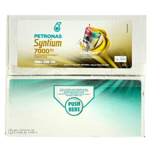 Motor&ouml;l Motoren&ouml;l SYNTIUM 7000 FJ 0W-30 SN 20 Liter Karton PETRONAS 70670RY1EU