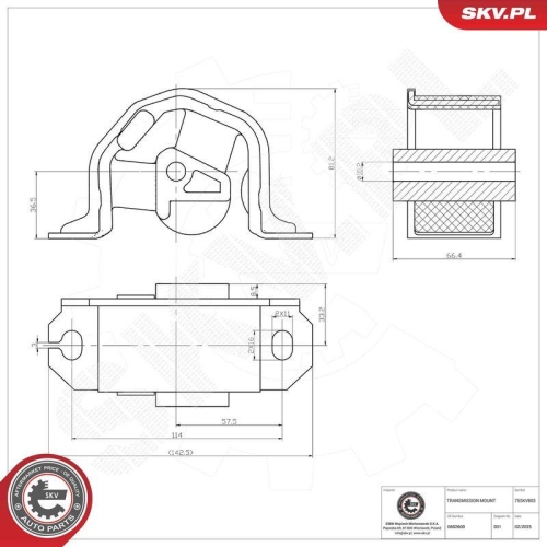 ESEN SKV Lagerung, Automatikgetriebe 75SKV803