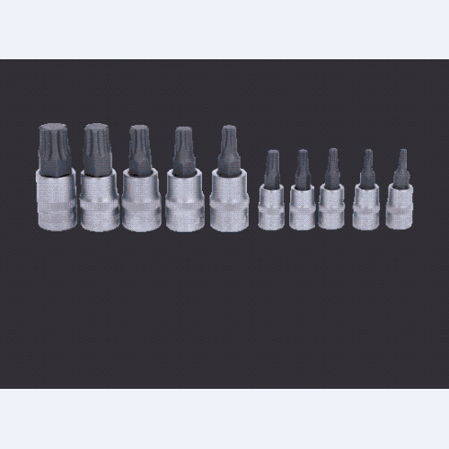 1/4 Zoll+3/8 Zoll Bit-Stecknuss-Satz TorxPlus, 10-tlg, IP10-IP60 KS TOOLS