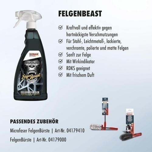 4x Sonax Felgenbeast Felgenreiniger 1 Liter Sprühflasche - 04333000