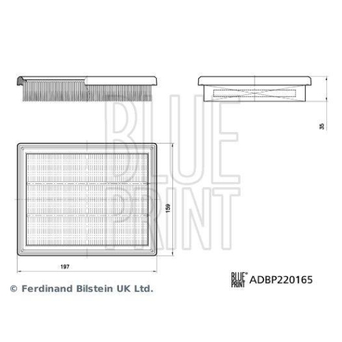 BLUE PRINT Luftfilter ADBP220165