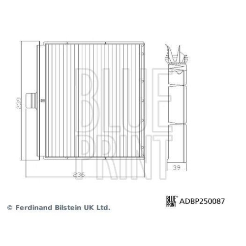 BLUE PRINT Filter, Innenraumluft ADBP250087