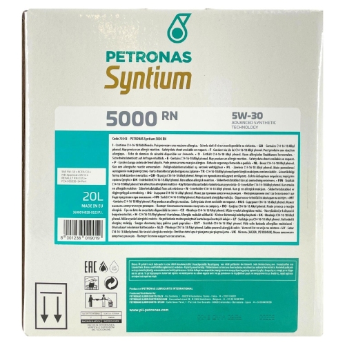Motor&ouml;l Motoren&ouml;l SYNTIUM 5000 RN 5W-30, 5 Liter Karton PETRONAS 70543RY1EU
