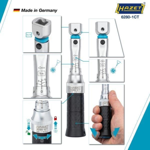 HAZET Drehmomentschl&uuml;ssel 2 - 10 Nm 9 x 12 mm 6280-1CT