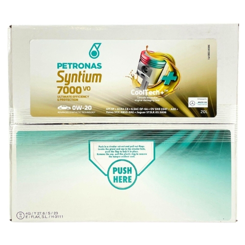 Motor&ouml;l Motoren&ouml;l SYNTIUM 7000 VO 0W-20 20-Liter Karton PETRONAS 70721RY1EU