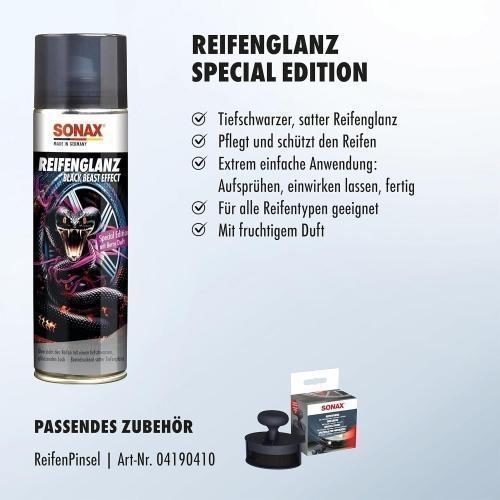 3x SONAX 500ml REIFEN GLANZ SPECIAL EDITION REIFENPFLEGE GUMMIPFLEGE 04344000