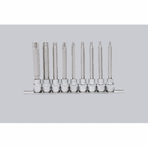 3/8 Zoll CHROMEplus Bit-Stecknuss-Satz Torx, lang, 9-tlg T20-T60 KS TOOLS
