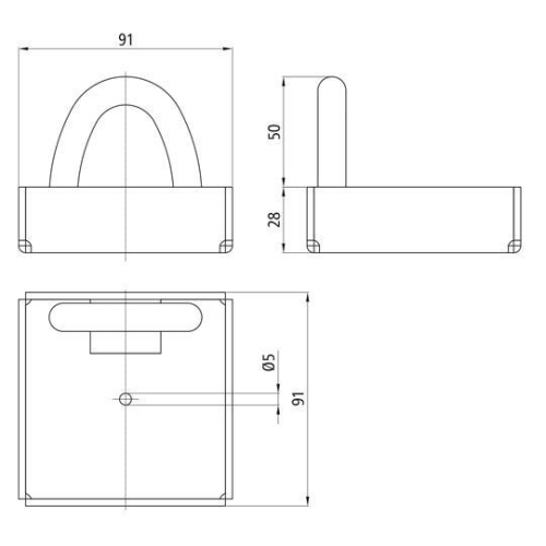 Zurrmulde mit Ring Typ 3803, Stahl roh Suer 122131801