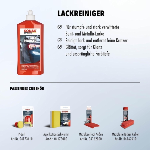 SONAX LackReiniger Politur auch für Poliermaschine geeignet 500 ml 03022000