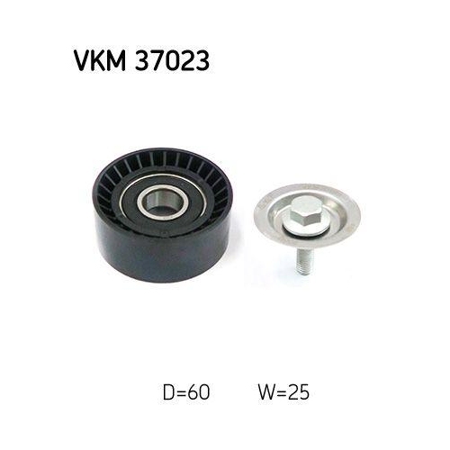 SKF Umlenk-/F&uuml;hrungsrolle, Keilrippenriemen VKM 37023