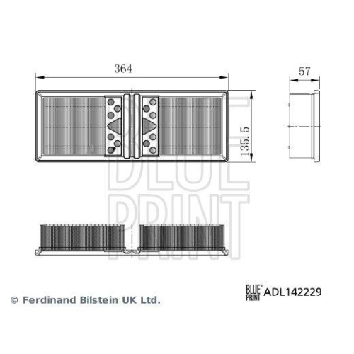 BLUE PRINT Luftfilter ADL142229