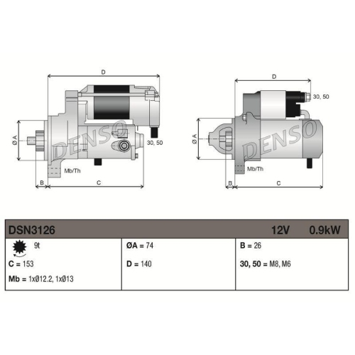 DENSO Starter DSN3126