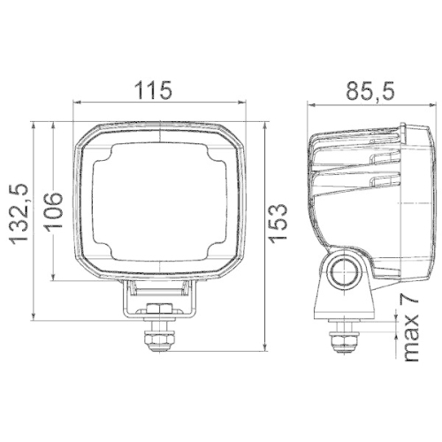 HELLA Arbeitsscheinwerfer 1GA 995 606-221