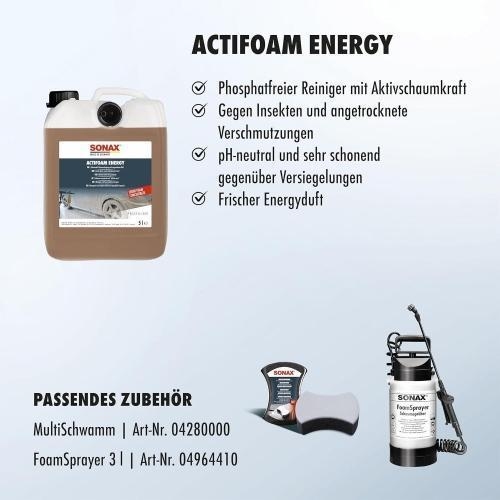 2x SONAX Autoshampoo SONAX ACTIFOAM ENERGY 5 Liter 5 L Kanister 06185050