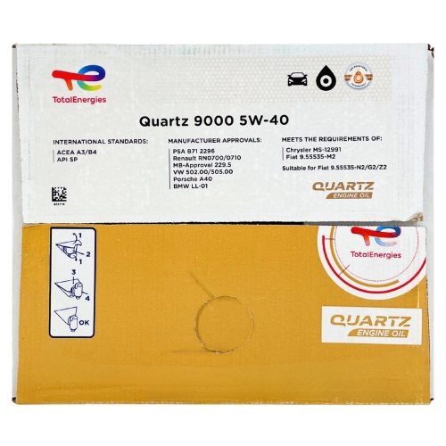 Motor&ouml;l Motoren&ouml;l Total Quartz 9000 5W-40 20 Liter BAG-IN Box 229732