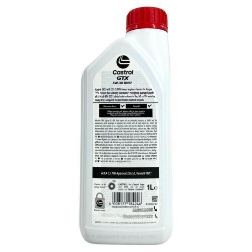 CASTROL GTX RN17 5W-30 3 Liter Motor&ouml;l Synthetisch 226.52 RN17 &Ouml;l Motoren&ouml;l