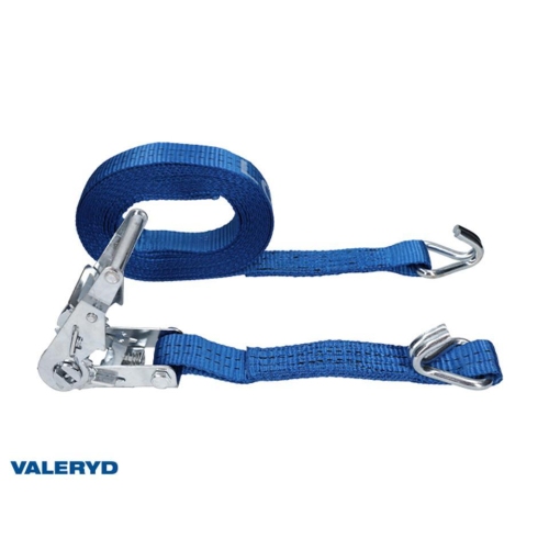 Zurrgurtset 35mm mit doppel J-Haken. L&auml;nge 0,3+5,7m. 1000Kg (daN) Anh&auml;nger