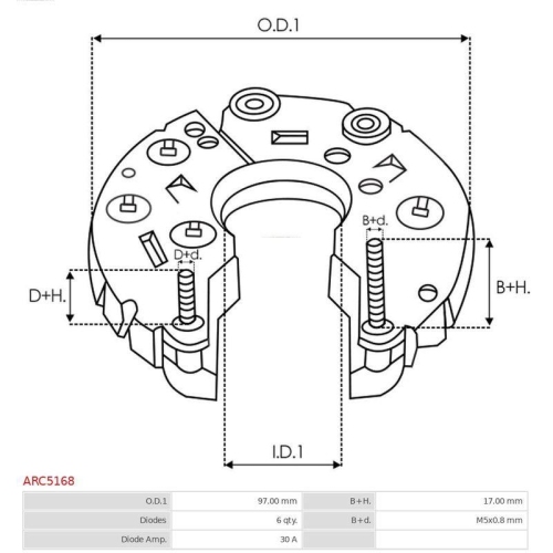 AS-PL Gleichrichter, Generator Brandneu AS-PL ARC5168