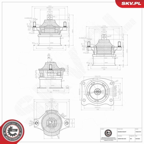 ESEN SKV Lagerung, Motor 75SKV319