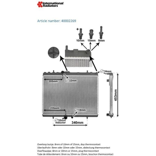 VAN WEZEL K&uuml;hler, Motork&uuml;hlung *** IR PLUS *** 40002269