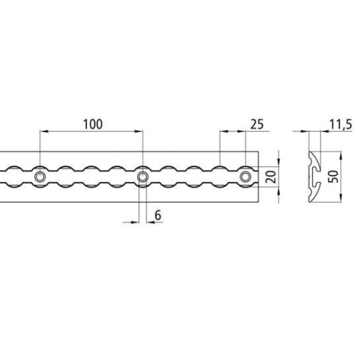 Airlineprofil-Ankerschiene 4001-AL, Aluminium eloxiert, 2000 mm Suer 142138590