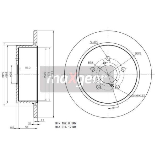 MAXGEAR Bremsscheibe 19-2356