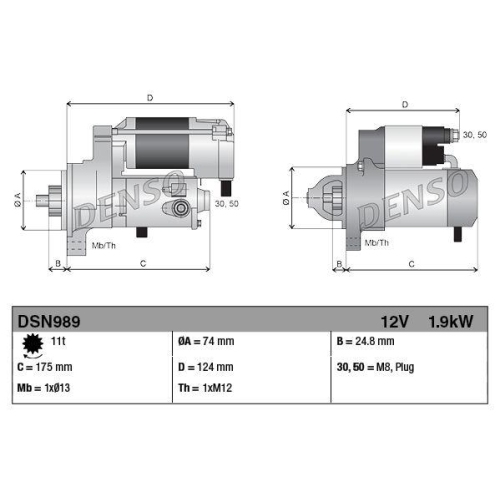 DENSO Starter DSN989
