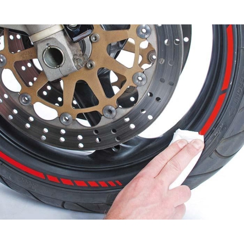 Foliatec FT34440 Set Motorrad Felgenband ROT 7mm Felgenrandaufkleber 41cm Neu