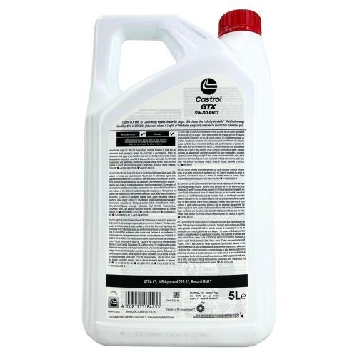 CASTROL GTX RN17 5W-30 - 9 Liter Motor&ouml;l Synthetisch 229.52 RN17 &Ouml;l Motoren&ouml;l