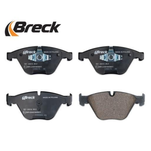 BRECK Bremsbelagsatz, Scheibenbremse 23312 00 551 20