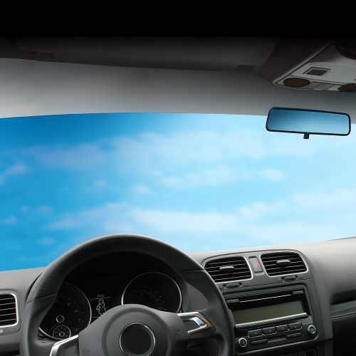 Foliatec SUNVISOR Sonnen-Blendstreifen schwarz mit Farbverlauf 19 x 150 cm