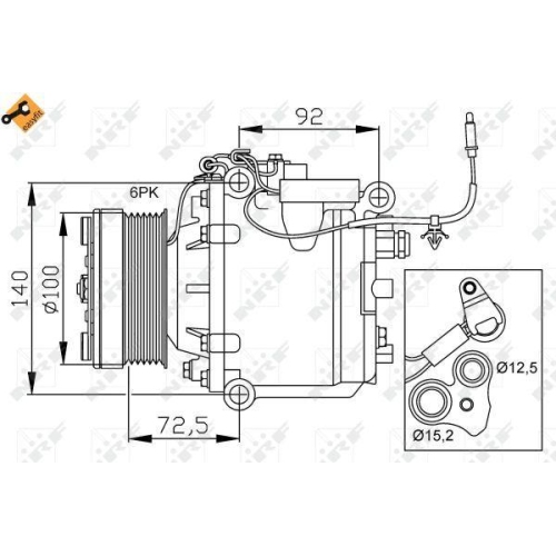 NRF Kompressor, Klimaanlage EASY FIT 32165