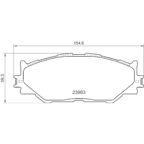 HELLA Bremsbelagsatz, Scheibenbremse 8DB 355 012-241