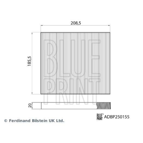 BLUE PRINT Filter, Innenraumluft ADBP250155