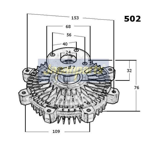 JAPANPARTS Kupplung, K&uuml;hlerl&uuml;fter VC-502
