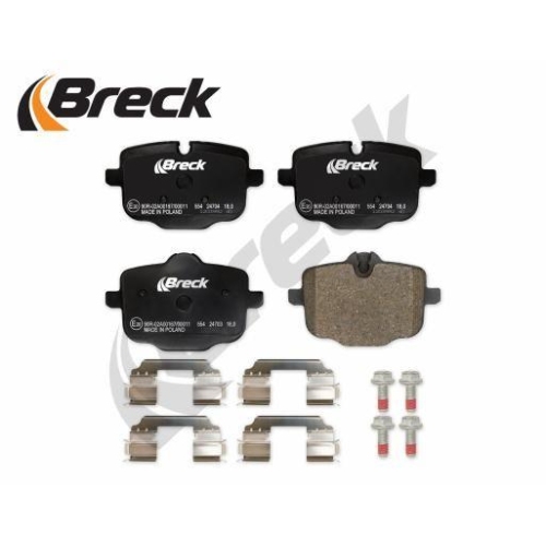 BRECK Bremsbelagsatz, Scheibenbremse 24704 00 554 00