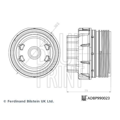 BLUE PRINT Deckel, &Ouml;lfiltergeh&auml;use Blue Print Solution ADBP990023