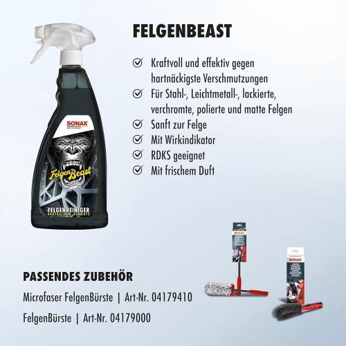 Sonax Felgenbeast Felgenreiniger 1 Liter Sprühflasche - 04333000
