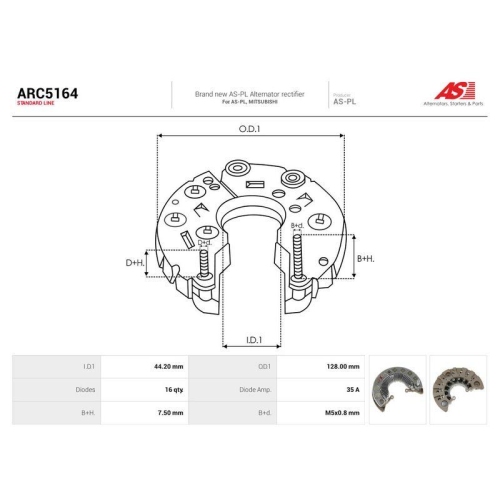AS-PL Gleichrichter, Generator AS ARC5164