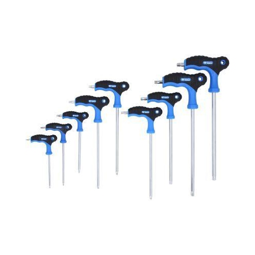 T-Griff-Torx mit Stirnlochbohrung-Winkelstiftschl&uuml;ssel-Satz 9-tlg BT041200